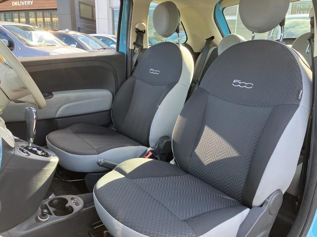 ５００ ツインエア　ポップ　廃番色ブルーヴォラーレ　Ｂｌｕｅｔｏｏｔｈ付き純正モニター　ＥＴＣ　ＬＥＤデイライト　純正１４インチホイール　ＥＴＣ　デュアロジックミッション　ステアリングスイッチ　アイドリングストップ（21枚目）