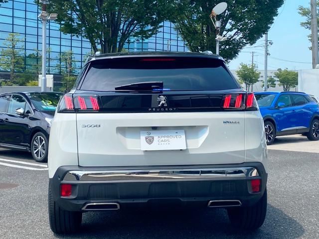 ３００８ ＧＴハイブリッド４　１オーナー　ガラスサンルーフ　電動半革シート　ＬＥＤライト　純正１８ＡＷ　ＬＥＤ　アクティブクルコン　レーンアシスト　ブラインドスポット　ＡＴハイビーム　カープレイ　シートヒーター　電動リアゲート（6枚目）