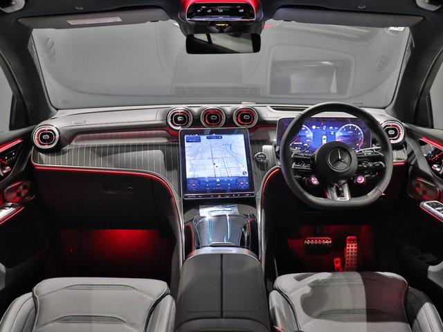 GLC GLC43 4MクーペAMGレザーエクスクルーシブP AMGレザーエクスクルーシブPKG AMGナイトPKG サンルーフ Burmester3Dサラウンド AMG RIDEサス AMGドライブコントロールスイッチ ステアリングヒーター ウッドインテリア(2枚目)