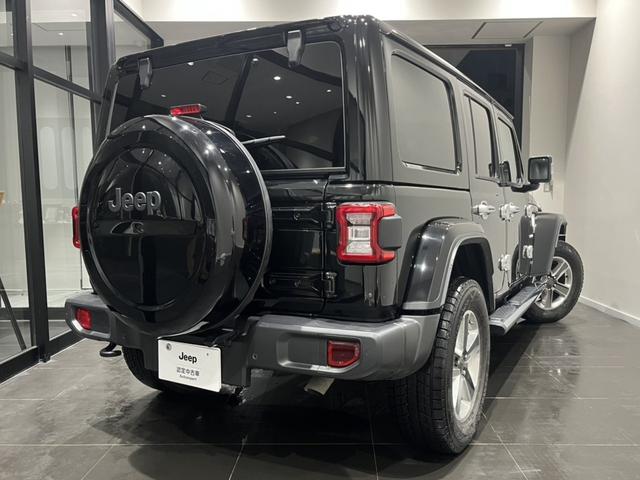ジープ・ラングラーアンリミテッド サハラ　ワンオーナー　認定中古車　純正ＡＷ　前席シートヒーター　ＬＥＤヘッドライト　純正サイドステップ　ドラレコ（前後）　バック・サイド・フロントカメラ　ＡＣＣ　ＢＳＭ　ステアリングヒーター　ＥＴＣ（2枚目）