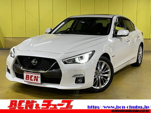 スカイライン(日産) ハイブリッド　ＧＴ　タイプＰ　ハイブリッドＧＴタイプＰ＿プロパイロット　純正ナビ　フルセグＴＶ　アラウンドビューモニター　レザーシート　シートヒーター　クルーズコントロール 中古車画像