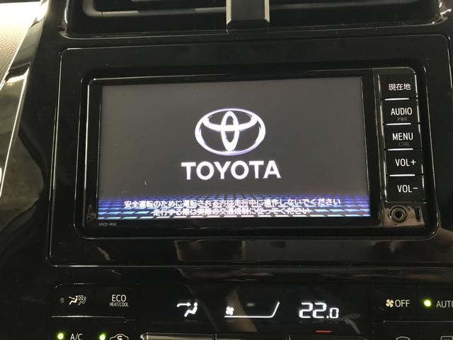 プリウス Ｓセーフティプラス　純正ＳＤナビ　ワンセグＴＶ　ＣＤ　ＳＤ　ＢＴオーディオ　Ｂカメラ　ＬＥＤオートライト　オートマチックハイビーム　パーキングアシスト　セーフティセンス　衝突軽減ブレーキ　追従クルコン　車線逸脱　ＥＴＣ（3枚目）