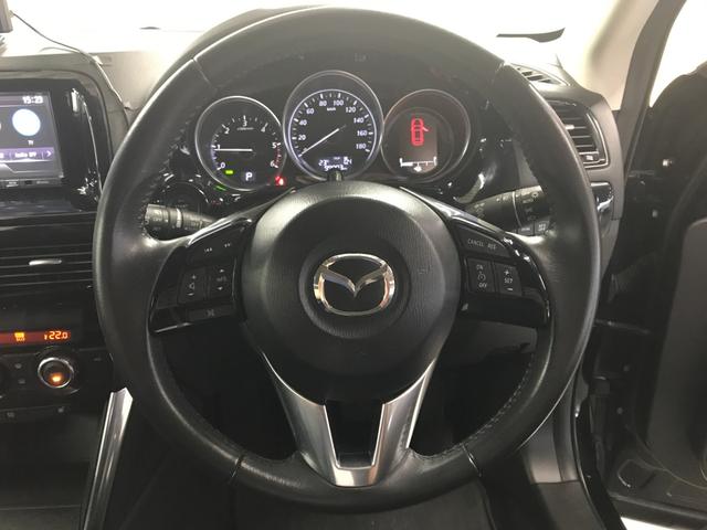ＣＸ－５ ＸＤ　Ｌパッケージ　社外ナビ／フルセグＴＶ／ＣＤ／ＤＶＤ／ＢＴオーディオ／前後ドラレコ／クルコン／衝突軽減ブレーキ／パワーシート／１７インチアルミ／革シート／バックカメラ／純正１９インチアルミホイールＨＩＤオートライト（15枚目）
