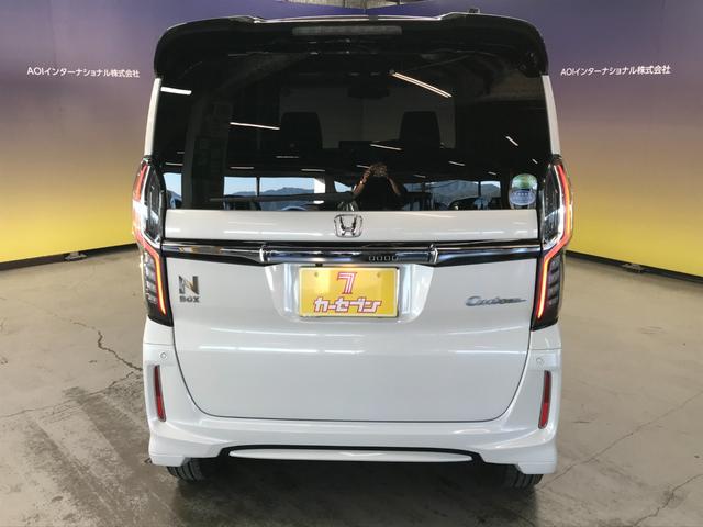 N-BOXカスタム G・EXターボホンダセンシング 8インチ純正メモリーナビ 両側パワスラ シートヒーター BTオーディオ 前後Dレコ バックカメラ オートLED CD DVD USB 追従クルコン 衝突軽減ブレーキ 車線逸脱防止システム(12枚目)