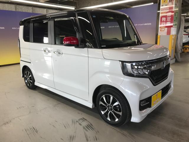 N-BOXカスタム G・Lホンダセンシング 両側パワースライドドア 社外SDナビ フルセグTV CD DVD BTオーディオ USB Bカメラ 衝突軽減ブレーキ 追従クルコン レーンアシスト LEDオートライト ETC 純正14インチアルミ(5枚目)