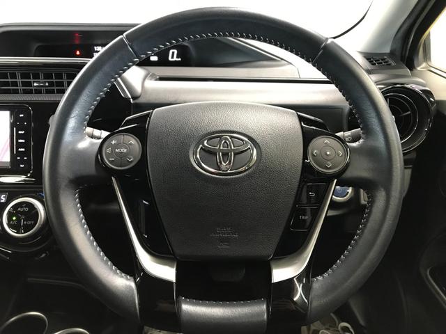 アクア クロスオーバー 社外ナビ フルセグTV Bluetoothオーディオ CD DVD バックカメラ オートLEDヘッドライト 衝突軽減ブレーキ 車線逸脱 スマートキー 純正16インチアルミ ETC(24枚目)