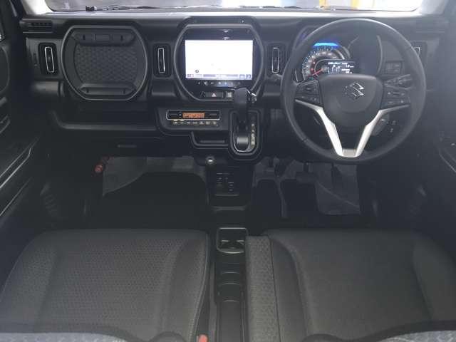 ハスラー タフワイルドターボ　純正９インチメモリーナビ　フルセグＴＶ　ＢＴオーディオ　ＣＤ　ＤＶＤ　ＵＳＢ　アップルカープレイ　アンドロイドオート　全方位カメラ　シートヒーター　ＬＥＤオートライト　純正１５ＡＷ　ＥＴＣ（4枚目）