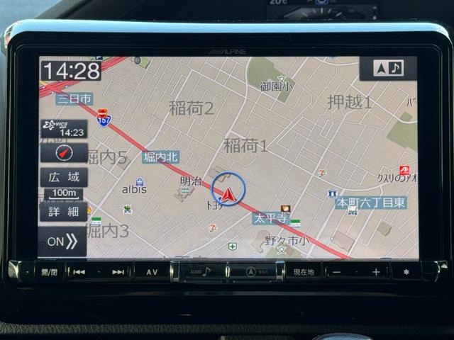 ヴォクシー ZS 社外9インチメモリーナビフルセグTV フリップダウンモニター 片側パワスラ LEDオートライト ドライブレコーダー バックカメラ ETC(11枚目)