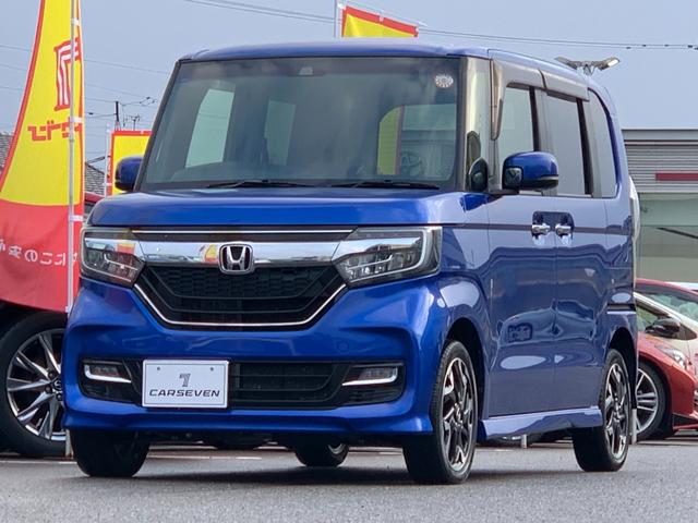 N-BOXカスタム G・EXターボホンダセンシング 4WD 純正8型ナビ フルセグTV 両側パワスラ バックカメラ LEDオートライト LEDフォグ ハーフ合皮シート シートヒーター ETC 純正15インチAW(11枚目)