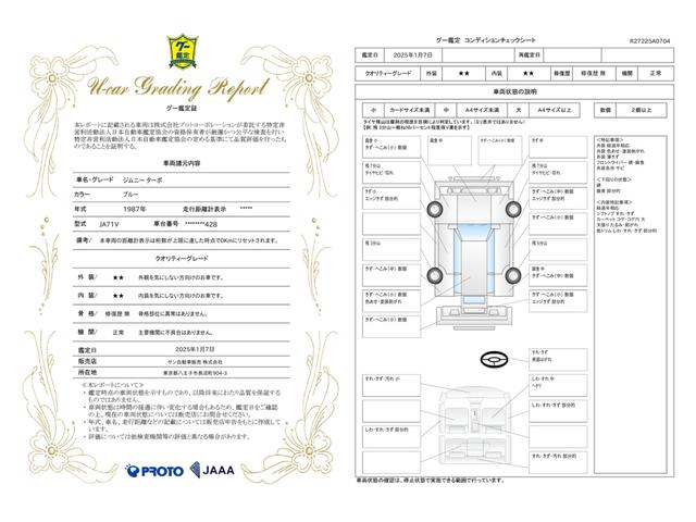 車両状態評価書
