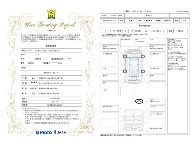 車両状態評価書