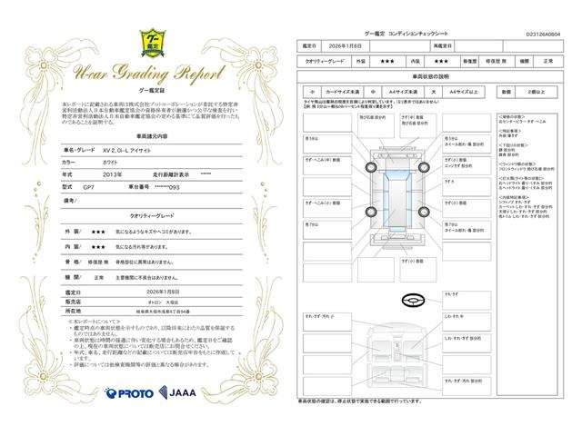 車両状態評価書