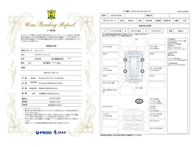 車両状態評価書