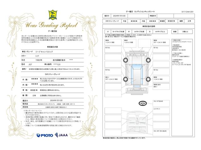 車両状態評価書