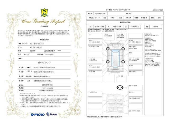 車両状態評価書