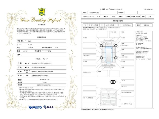 車両状態評価書
