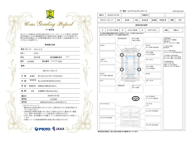 車両状態評価書