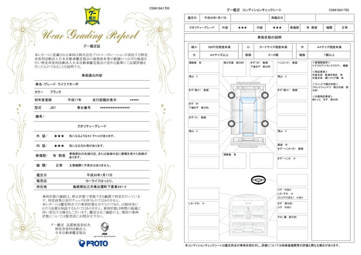 車両状態評価書