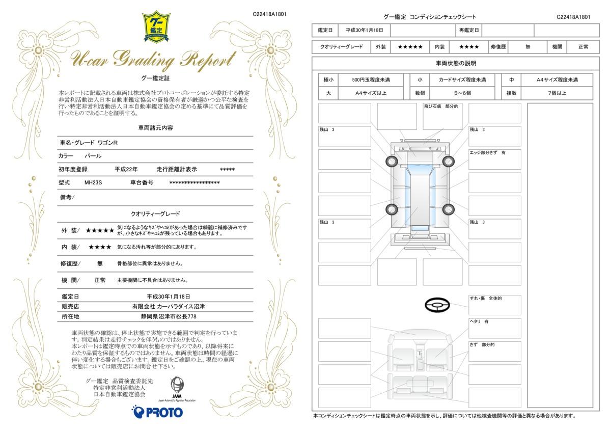 車両状態評価書