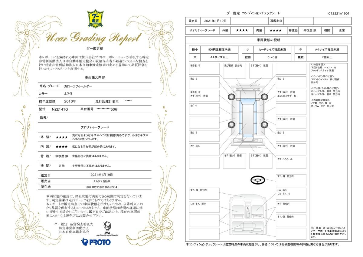 車両状態評価書