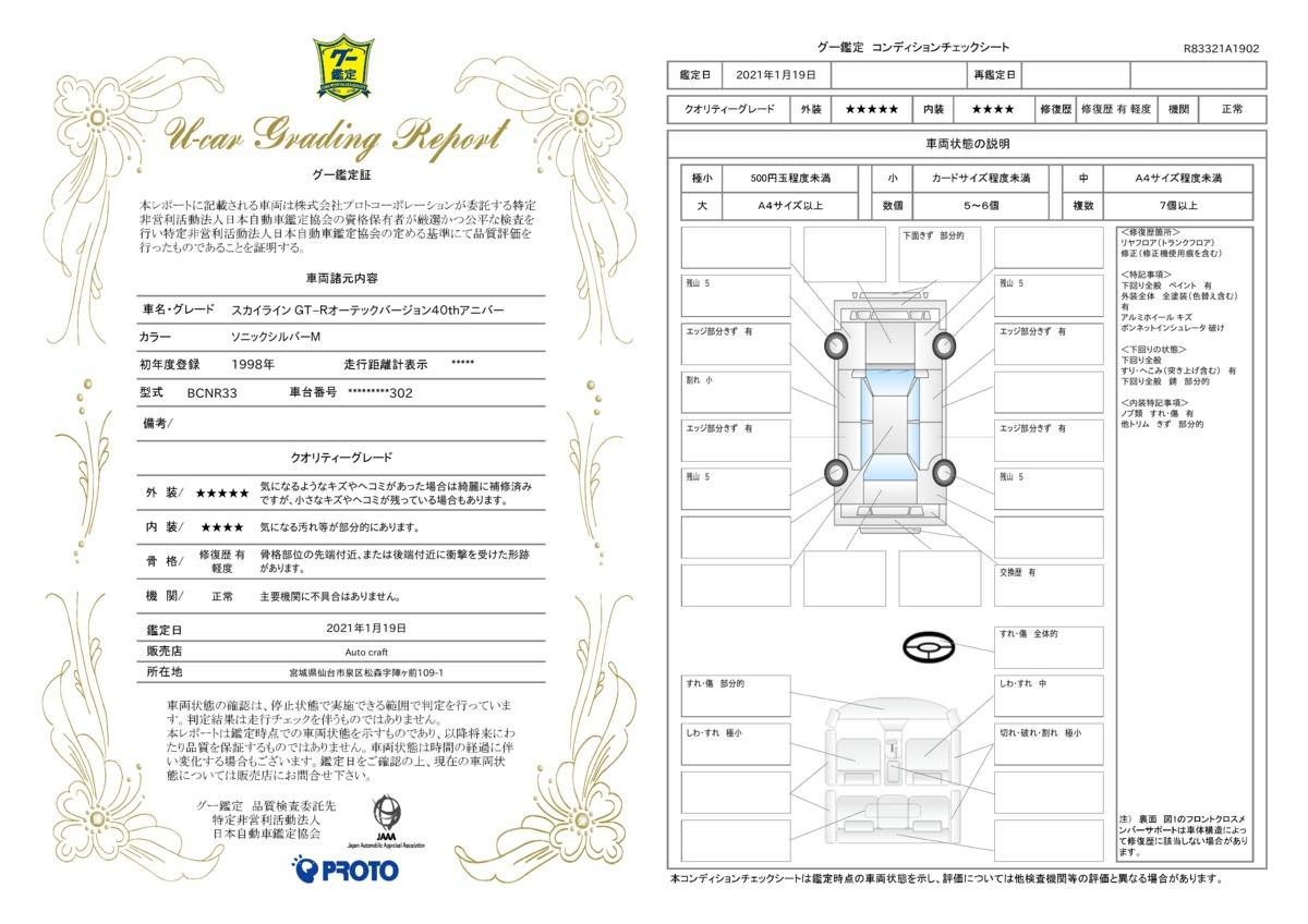 車両状態評価書