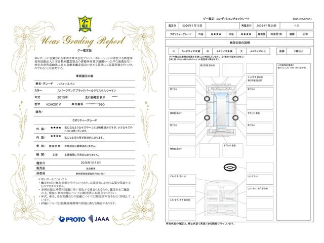 車両状態評価書