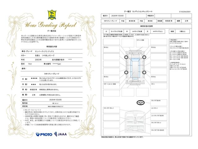 車両状態評価書
