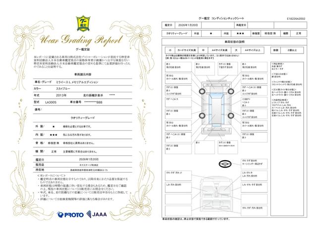 車両状態評価書