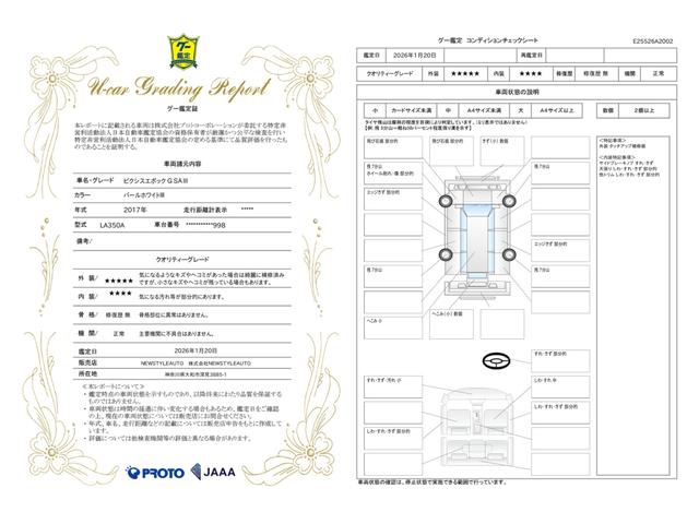 車両状態評価書