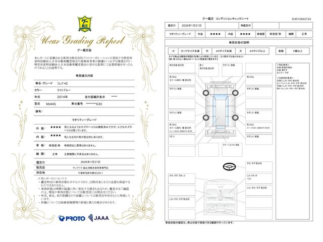 車両状態評価書