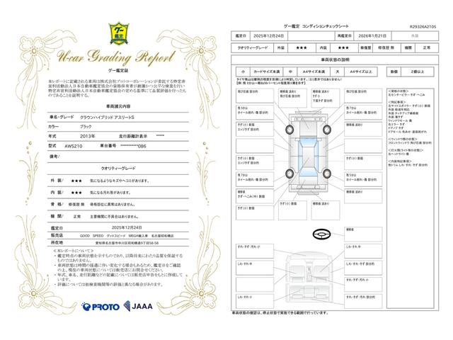 車両状態評価書