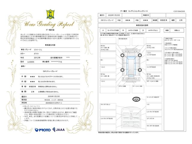 車両状態評価書