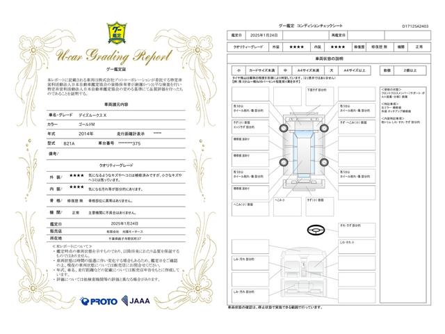 車両状態評価書