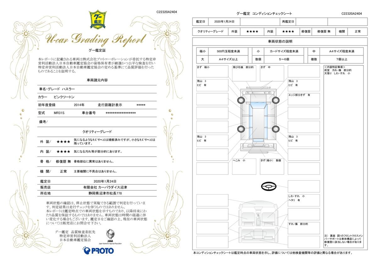 車両状態評価書