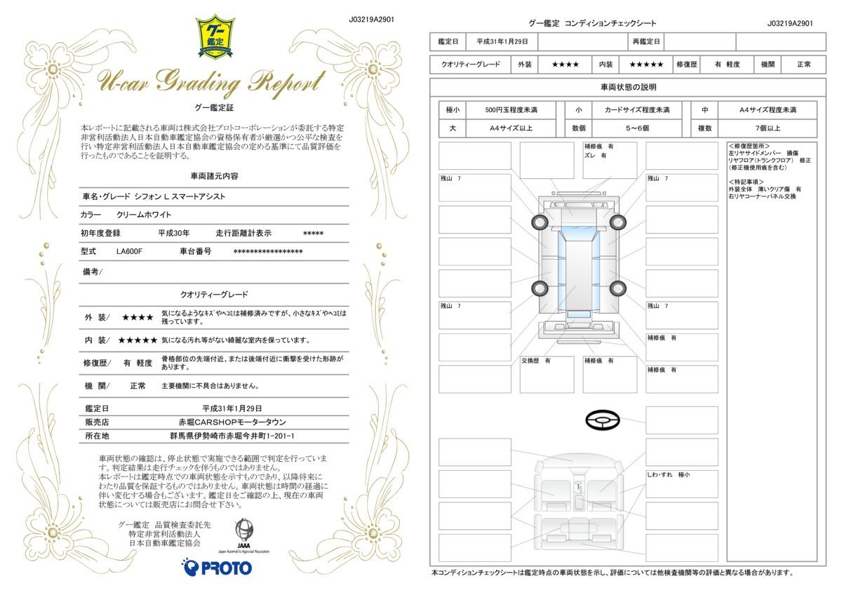 車両状態評価書