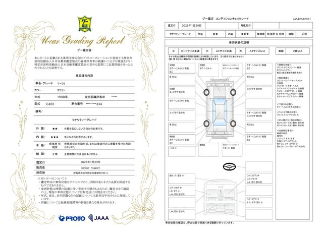 車両状態評価書