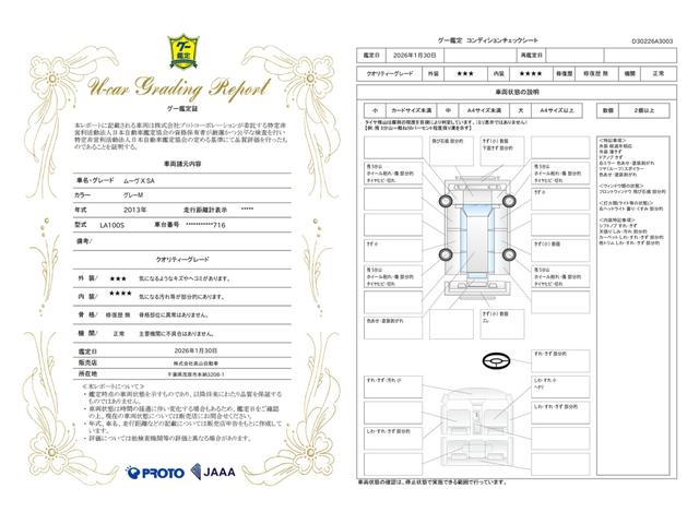 車両状態評価書