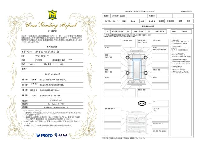 車両状態評価書