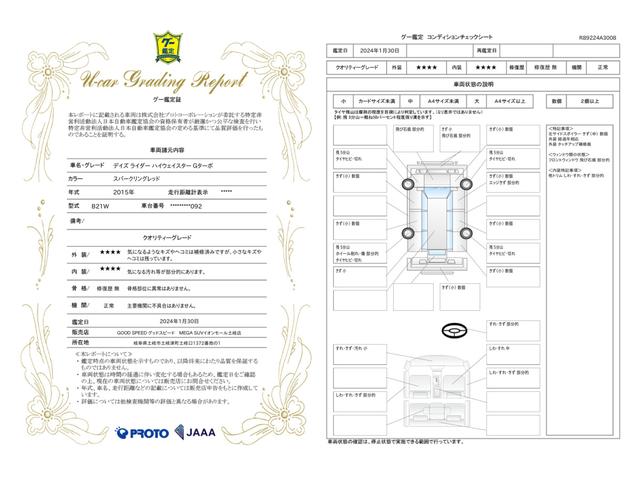 車両状態評価書