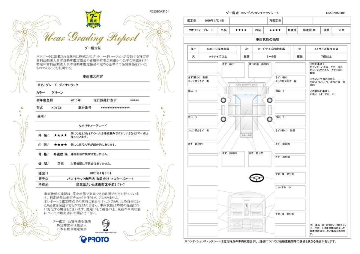 車両状態評価書