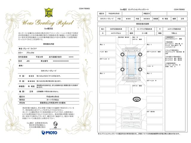 車両状態評価書