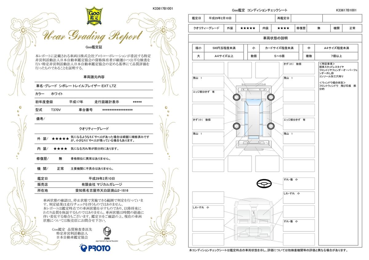 車両状態評価書