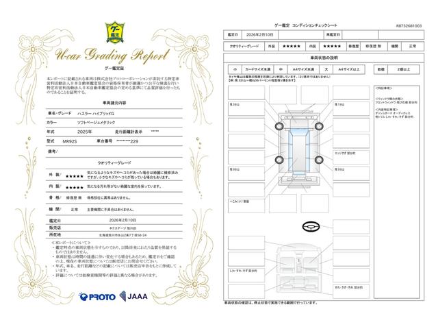 車両状態評価書