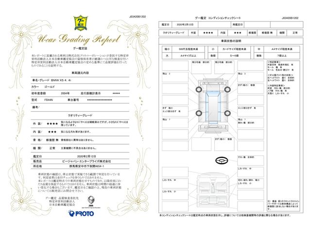 車両状態評価書