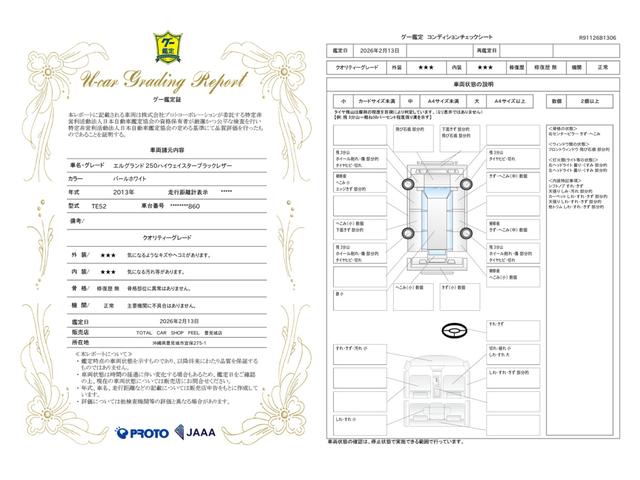 車両状態評価書
