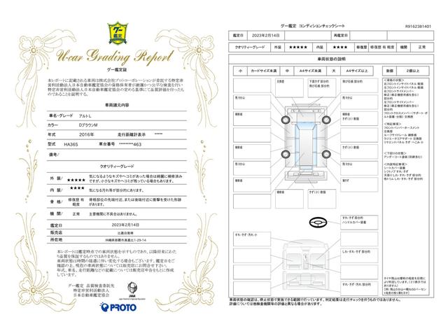 車両状態評価書