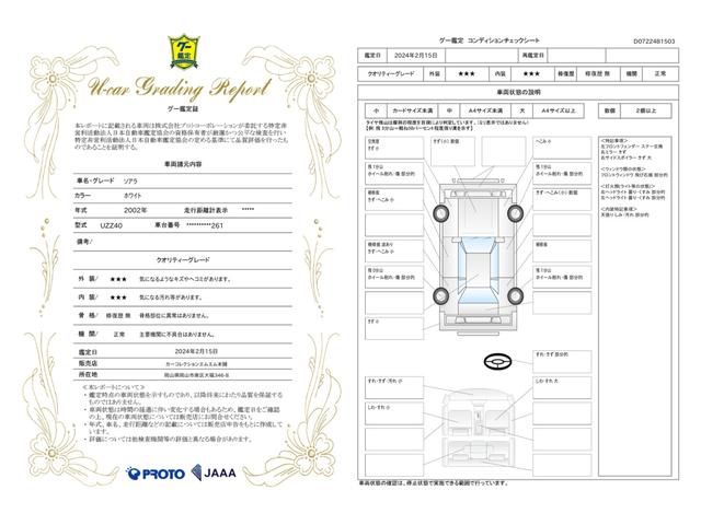 車両状態評価書