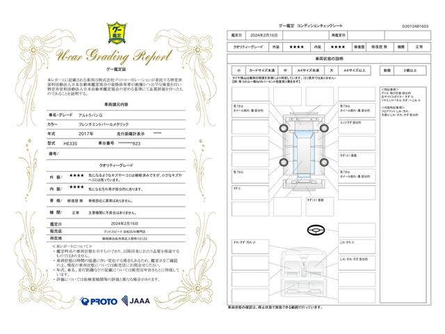 車両状態評価書