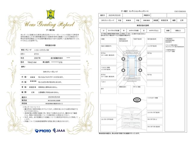 車両状態評価書