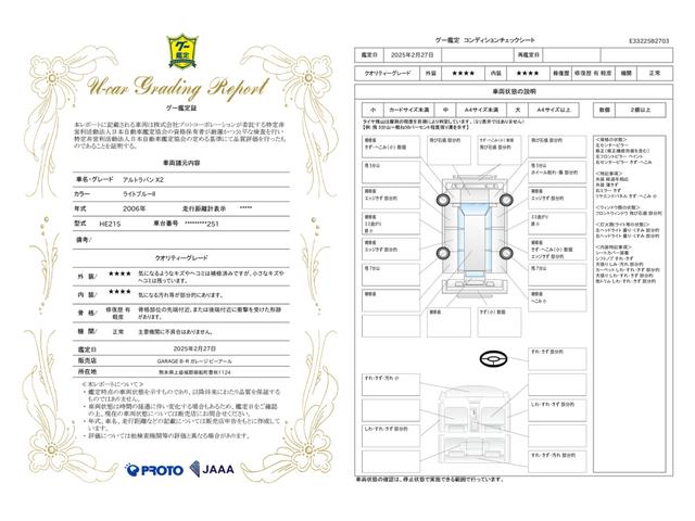 車両状態評価書